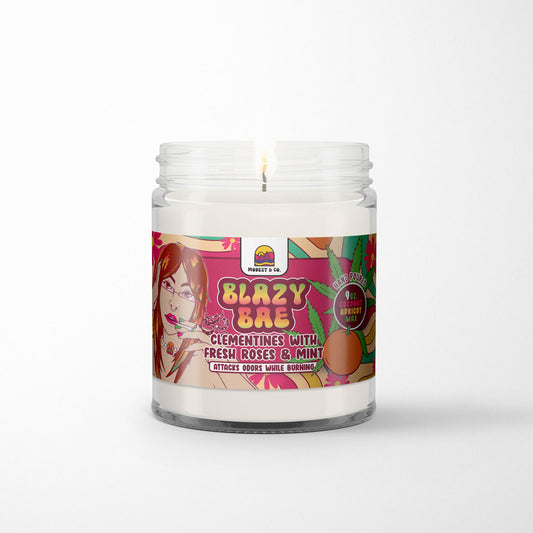 Blazy Bae Odor Fighting Candle - Clementine, Mint & Roses